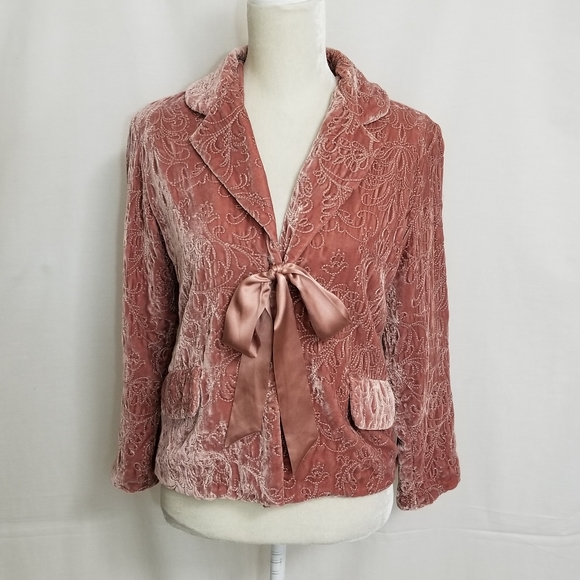 Anthropologie Jackets & Blazers - Anthro Fei Velvet Embroidered Jacket